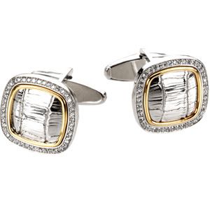 1/2 ct tw Diamond Cuff Links