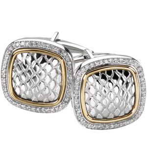 1/2 ct tw Diamond Cuff Links