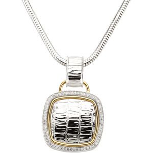 Alligator Skin Pattern Pendant Mounting