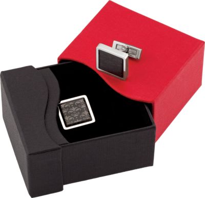 Stainless Steel Cuff Links with Fleur-de-lis Design