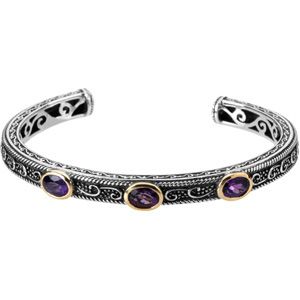 Genuine Amethyst & Sapphire Bracelet
