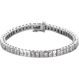 9 1/6 ct tw Princess-Cut Diamond Tennis Bracelet