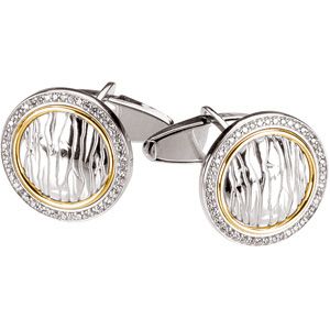 1/2 ct tw Diamond Cuff Links