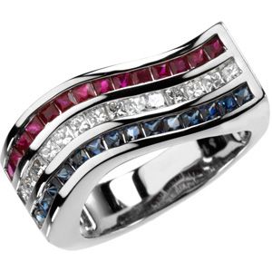 Multicolor Gemstone & Diamond Ring