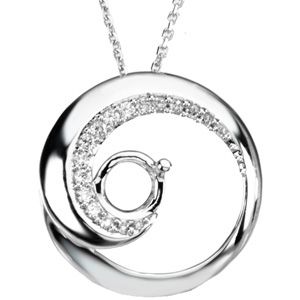 Diamond Semi-mount Pendant