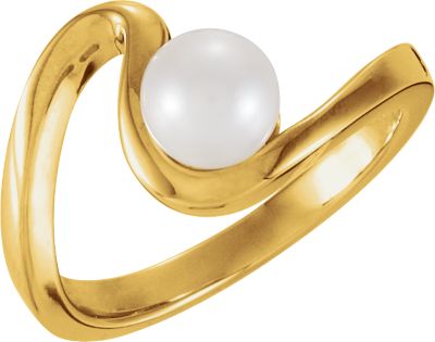 Wavy Ring Mounting for Pearl