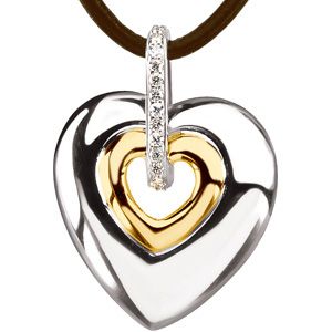.07 ct tw Diamond Heart Necklace