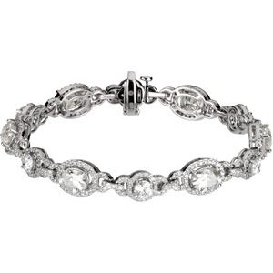 Created Moissanite and Diamond Bracelet