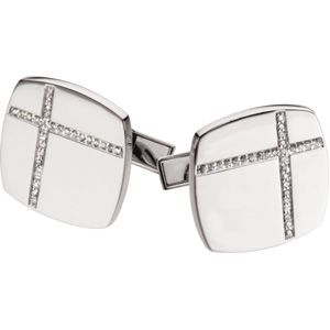1/4 ct tw Men's Diamond Cuff Links