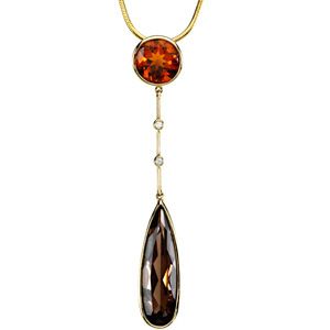 Multicolor Gemstone & Diamond Pendant