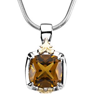 Genuine Honey Quartz Pendant