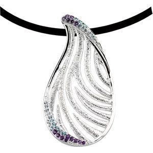 Multicolor Gemstone Sterling Silver Pendant