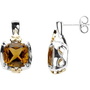 Genuine Honey Quartz Earrings