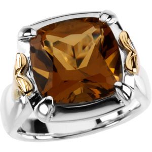 Genuine Honey Quartz Ring
