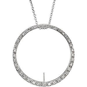 Diamond Semi-mount Pendant