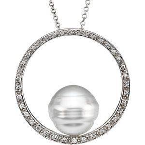 Pearl and Diamond Pendant