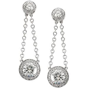 Created Moissanite & Diamond or Semi-Mount Earrings