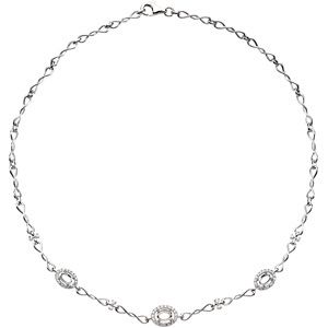Diamond  Semi-mount Necklace