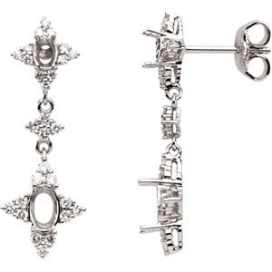 Diamond Semi-mount Earrings