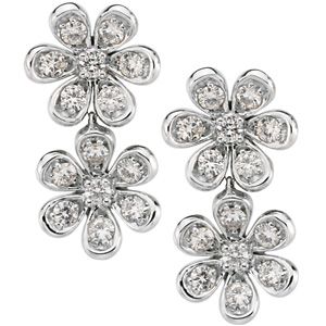 Created Moissanite Earrings