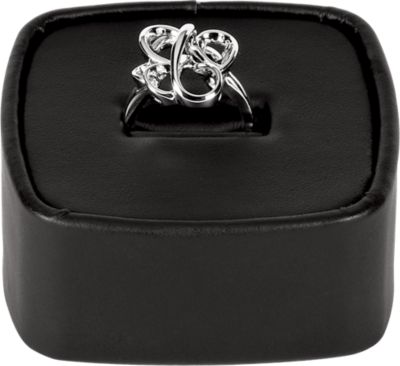Black Leatherette Single Ring Display