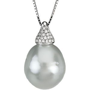 South Sea Cultured Pearl & Diamond Necklace