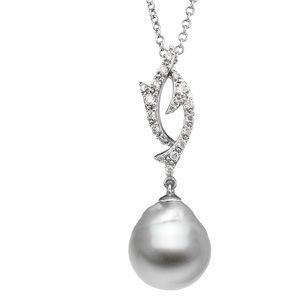 South Sea Cultured Pearl & Diamond Necklace