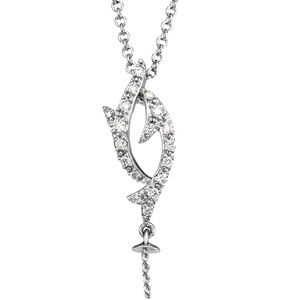 Diamond Semi-mount Necklace