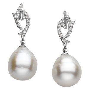 South Sea Cultured Pearl & Diamond Earring
