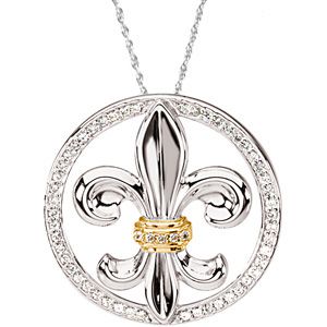 Fleur-de-lis Cubic Zirconia Necklace