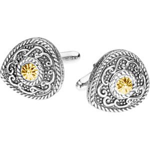 Sterling Silver & 14kt Yellow Gold Cufflinks
