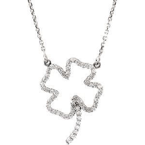 1/3 ct tw Diamond Clover Necklace