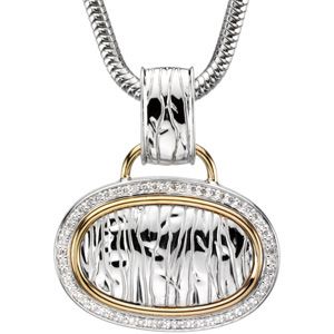 Oblong Shape Elephant Skin Design Pendant Mounting 
