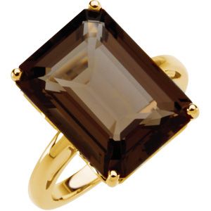 Genuine Smoky Quartz Ring
