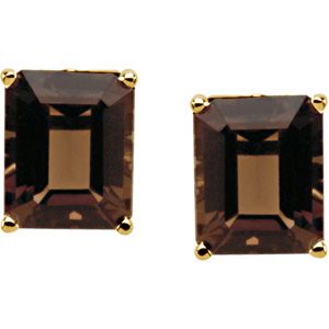 Genuine Smoky Quartz Earrings