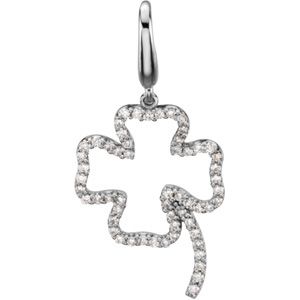 1/4 ct tw Diamond Clover Charm