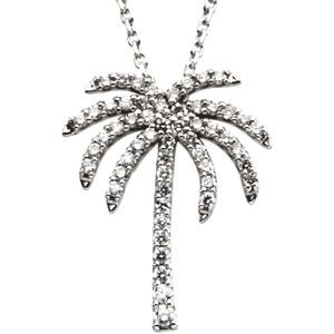 1/3 ct tw Diamond Palm Tree Necklace