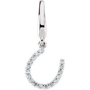 .08 ct tw Diamond Horseshoe Charm