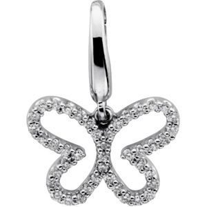 1/5 ct tw Diamond Butterfly Charm