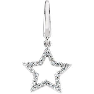 1/6 ct tw Diamond Star Charm