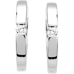 .07 ct tw Diamond Hoop Earrings