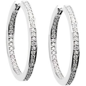 Diamond Hoop Earrings
