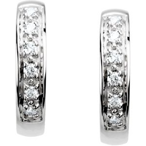 1/10 Diamond Hoop Earrings