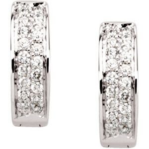 1/3 ct tw Diamond Hoop Earrings