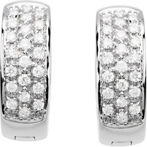 1/3 ct tw Diamond Hoop Earrings