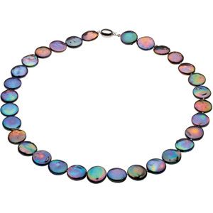 Freshwater Black Cultured Coin Pearl Necklace or Bracelet