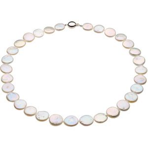 Freshwater White Cultured Coin Pearl Necklace or Bracelet