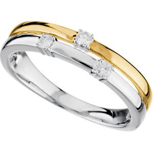 1/10 ct tw Two Tone Diamond Ring