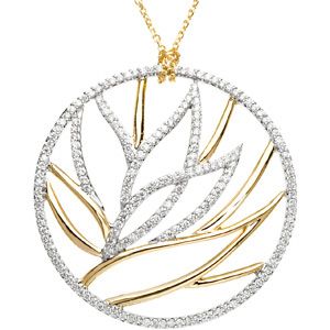 1 ct tw Two Tone Diamond Necklace