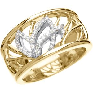 1/4 ct tw Two Tone Diamond Ring